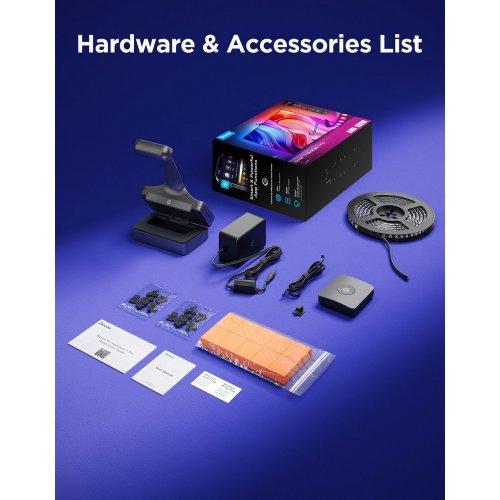 Набір адаптивного підсвічування Govee H66A0 Backlight 3 Pro (R2A80C11) купити в Україні: Київ, Львів, Хмельницький, Тернопіль, Івано-Франківськ | Низька ціна, відгуки, характеристики від TELEMART фото