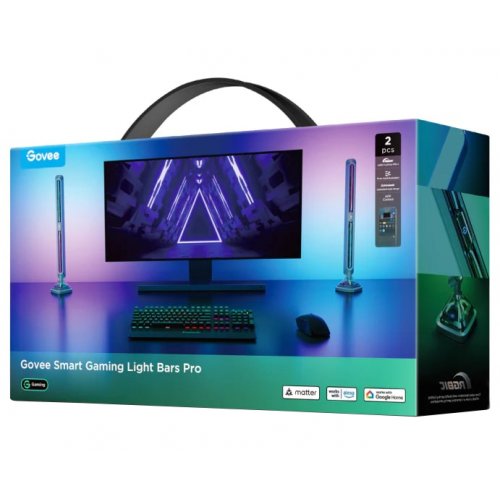 Набір адаптивного підсвічування Govee H6048 Gaming Light Bars Pro (H8048C81) купити в Україні: Київ, Львів, Хмельницький, Тернопіль, Івано-Франківськ | Низька ціна, відгуки, характеристики від TELEMART фото