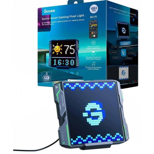 Піксельний екран Govee H8630 LED Gaming Pixel Light 32x32 Pixels (H8630C81) купити в Україні: Київ, Львів, Хмельницький, Тернопіль, Івано-Франківськ | Низька ціна, відгуки, характеристики від TELEMART фото