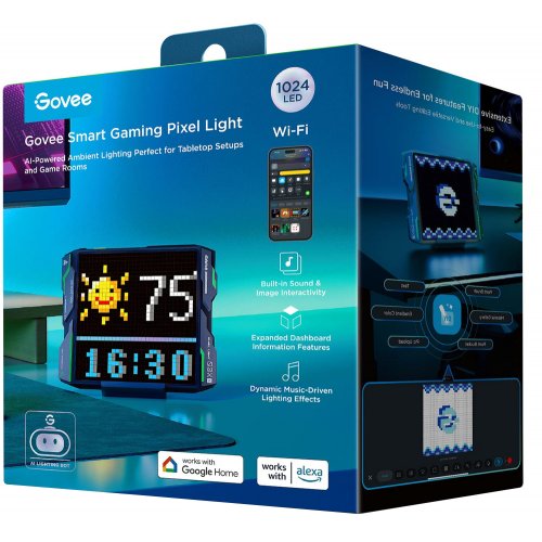 Піксельний екран Govee H8630 LED Gaming Pixel Light 32x32 Pixels (H8630C81) купити в Україні: Київ, Львів, Хмельницький, Тернопіль, Івано-Франківськ | Низька ціна, відгуки, характеристики від TELEMART фото