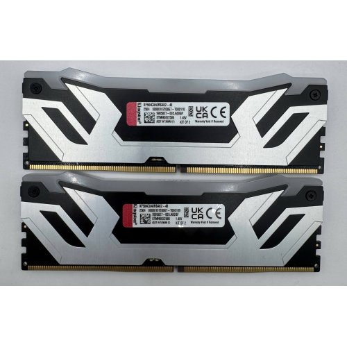 Озп Kingston CUDIMM DDR5 48GB (2x24GB) 8400Mhz FURY Renegade Silver/Black RGB (KF584CU40RSAK2-48) (Відновлено продавцем, 872785) купити в Україні: Київ, Львів, Хмельницький, Тернопіль, Івано-Франківськ | Перевірка сумісності, низька ціна, відгуки, характеристики від TELEMART фото