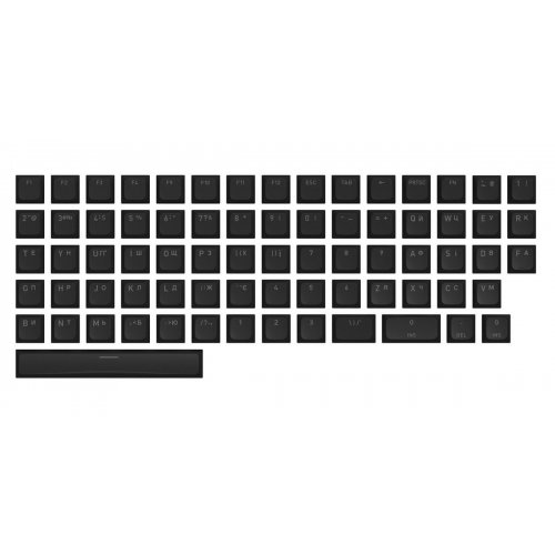 Комплект кейкапів HATOR Set of PBT Keycaps A-Part OMA Profile US/UA (HTS500) Black купити в Україні: Київ, Львів, Хмельницький, Тернопіль, Івано-Франківськ | Низька ціна, відгуки, характеристики від TELEMART фото