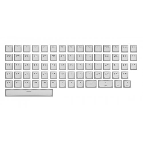 Комплект кейкапів HATOR Set of PBT Keycaps A-Part OMA Profile US/UA (HTS510) White купити в Україні: Київ, Львів, Хмельницький, Тернопіль, Івано-Франківськ | Низька ціна, відгуки, характеристики від TELEMART фото