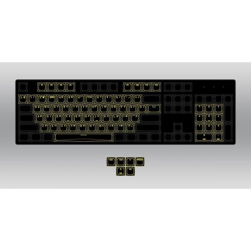 Комплект кейкапів HATOR Set of PBT Keycaps A-Part OMA Profile US/UA (HTS510) White купити в Україні: Київ, Львів, Хмельницький, Тернопіль, Івано-Франківськ | Низька ціна, відгуки, характеристики від TELEMART фото