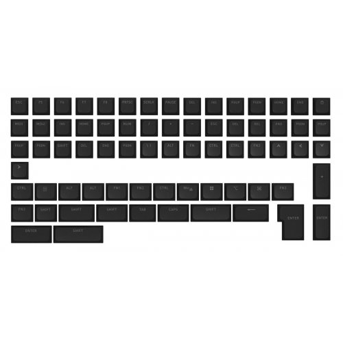 Комплект кейкапів HATOR Set of PBT Keycaps B-Part OMA Profile (HTS503) Black купити в Україні: Київ, Львів, Хмельницький, Тернопіль, Івано-Франківськ | Низька ціна, відгуки, характеристики від TELEMART фото