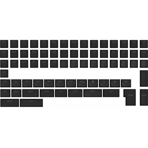 Комплект кейкапів HATOR Set of PBT Keycaps OMA Profile UK/EU (HTS502) Black купити в Україні: Київ, Львів, Хмельницький, Тернопіль, Івано-Франківськ | Низька ціна, відгуки, характеристики від TELEMART фото