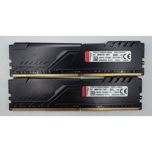 Озу HyperX DDR4 16GB (2x8GB) 3200Mhz Fury Black (HX432C16FB3K2/16) (Восстановлено продавцом, 872998) купить в Украине: Киев, Днепр, Харьков, Одесса  | Проверка совместимости, низкая цена, отзывы, характеристики от TELEMART фото