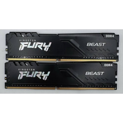 Озу Kingston DDR4 16GB (2x8GB) 3200Mhz FURY Beast Black (KF432C16BBK2/16) (Восстановлено продавцом, 873007) купить в Украине: Киев, Днепр, Харьков, Одесса  | Проверка совместимости, низкая цена, отзывы, характеристики от TELEMART фото
