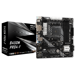 Материнская плата AsRock B450M Pro4-F (sAM4, AMD B450) (Восстановлено продавцом, 873022)