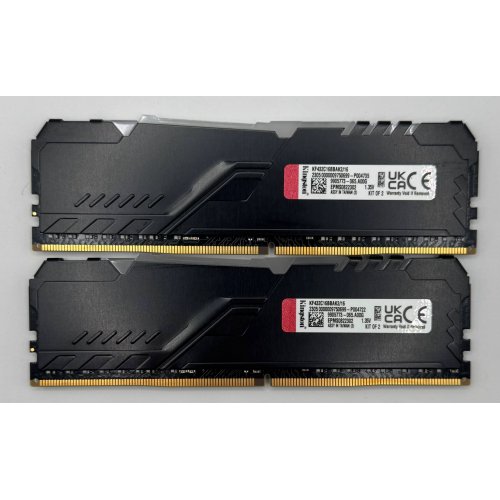 Озу Kingston DDR4 16GB (2x8GB) 3200Mhz FURY Beast RGB Black (KF432C16BBAK2/16) (Восстановлено продавцом, 873174) купить в Украине: Киев, Днепр, Харьков, Одесса  | Проверка совместимости, низкая цена, отзывы, характеристики от TELEMART фото