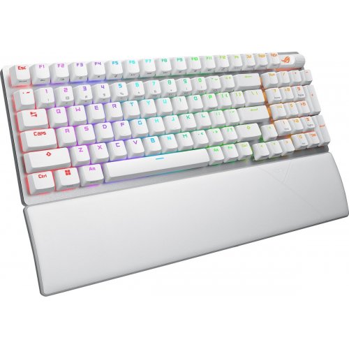 Клавиатура Asus ROG Strix Scope II 96 ROG NX Snow Wireless (90MP037A-BKUA30) White купить в Украине: Киев, Днепр, Харьков, Одесса  | Низкая цена, отзывы, характеристики от TELEMART фото