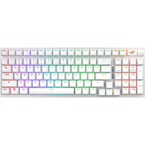 Клавиатура Asus ROG Strix Scope II 96 ROG NX Snow Wireless (90MP037A-BKUA30) White купить в Украине: Киев, Днепр, Харьков, Одесса  | Низкая цена, отзывы, характеристики от TELEMART фото