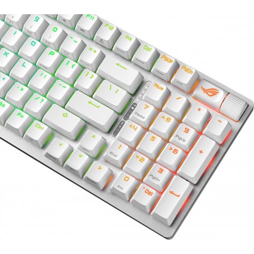 Клавиатура Asus ROG Strix Scope II 96 ROG NX Snow Wireless (90MP037A-BKUA30) White купить в Украине: Киев, Днепр, Харьков, Одесса  | Низкая цена, отзывы, характеристики от TELEMART фото
