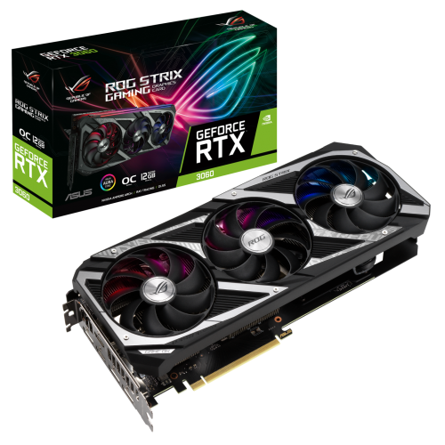 Видеокарта Asus ROG GeForce RTX 3060 STRIX OC 12288MB (ROG-STRIX-RTX3060-O12G-GAMING) (Восстановлено продавцом, 873219) купить в Украине: Киев, Днепр, Харьков, Одесса  | Проверка совместимости, низкая цена, отзывы, характеристики от TELEMART фото