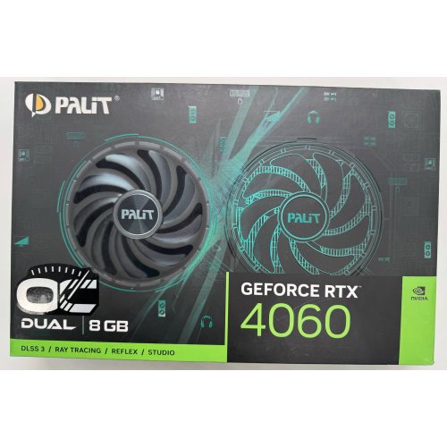 Відеокарта Palit GeForce RTX 4060 Dual OC 8192MB (NE64060T19P1-1070D) (Відновлено продавцем, 873220) купити в Україні: Київ, Львів, Хмельницький, Тернопіль, Івано-Франківськ | Перевірка сумісності, низька ціна, відгуки, характеристики від TELEMART фото