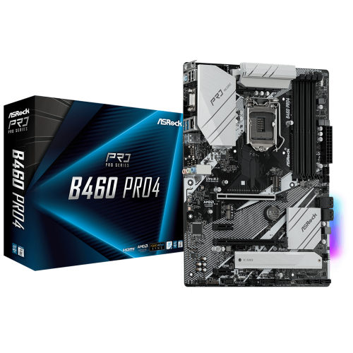 Материнская плата AsRock B460 Pro4 (s1200, Intel B460) (Восстановлено продавцом, 873252) купить в Украине: Киев, Днепр, Харьков, Одесса  | Проверка совместимости, низкая цена, отзывы, характеристики от TELEMART фото