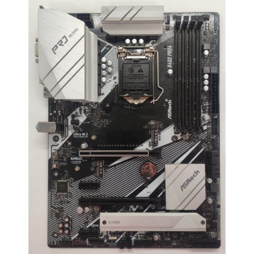 Материнская плата AsRock B460 Pro4 (s1200, Intel B460) (Восстановлено продавцом, 873252) купить в Украине: Киев, Днепр, Харьков, Одесса  | Проверка совместимости, низкая цена, отзывы, характеристики от TELEMART фото