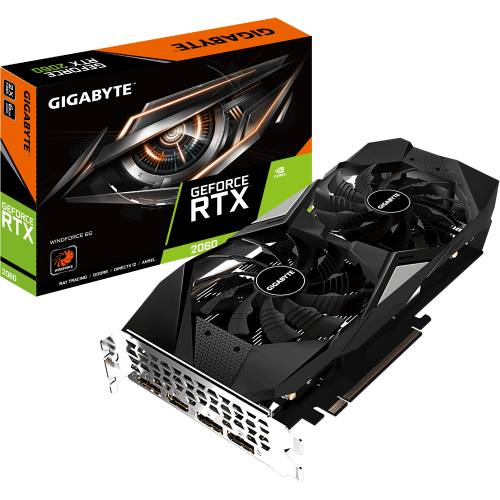 Відеокарта Gigabyte GeForce RTX 2060 WindForce 6144MB (GV-N2060WF2-6GD) (Відновлено продавцем, 873267) купити в Україні: Київ, Львів, Хмельницький, Тернопіль, Івано-Франківськ | Перевірка сумісності, низька ціна, відгуки, характеристики від TELEMART фото