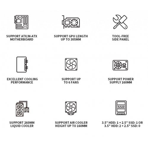 Корпус 1stPlayer D4-BK-4F1 без БП Black (Восстановлено продавцом, 873275) купить в Украине: Киев, Днепр, Харьков, Одесса  | Проверка совместимости, низкая цена, отзывы, характеристики от TELEMART фото