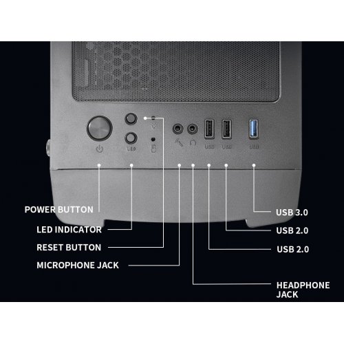 Корпус 1stPlayer D4-BK-4F1 без БП Black (Восстановлено продавцом, 873275) купить в Украине: Киев, Днепр, Харьков, Одесса  | Проверка совместимости, низкая цена, отзывы, характеристики от TELEMART фото