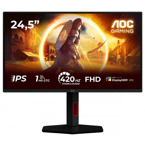 Уценка монитор AOC 24.5" 25G4KUR Black (Повреждена упаковка, 873286) купить в Украине: Киев, Днепр, Харьков, Одесса  | Низкая цена, отзывы, характеристики от TELEMART фото