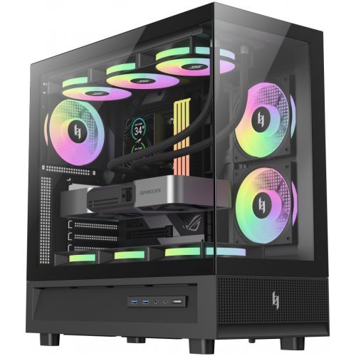 Корпус GAMEMAX NEX C51 Tempered Glass без БЖ Black купити в Україні: Київ, Львів, Хмельницький, Тернопіль, Івано-Франківськ | Перевірка сумісності, низька ціна, відгуки, характеристики від TELEMART фото