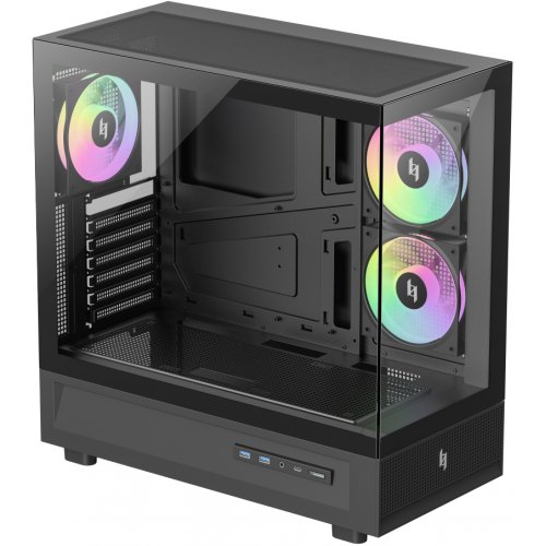 Корпус GAMEMAX NEX C51 Tempered Glass без БЖ Black купити в Україні: Київ, Львів, Хмельницький, Тернопіль, Івано-Франківськ | Перевірка сумісності, низька ціна, відгуки, характеристики від TELEMART фото