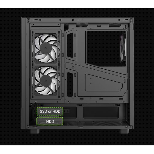 Корпус GAMEMAX NEX C51 Tempered Glass без БЖ Black купити в Україні: Київ, Львів, Хмельницький, Тернопіль, Івано-Франківськ | Перевірка сумісності, низька ціна, відгуки, характеристики від TELEMART фото