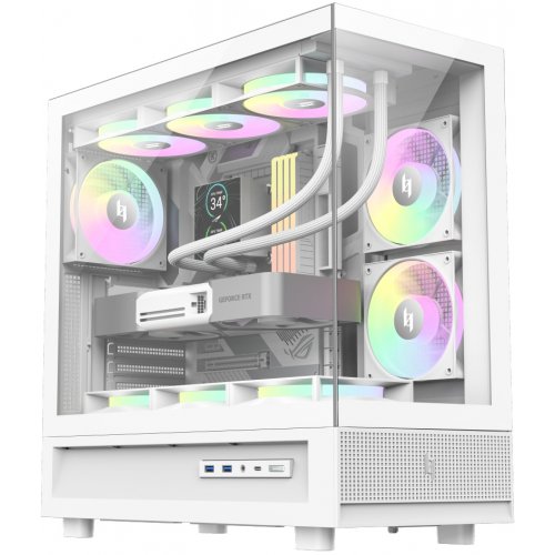 Корпус GAMEMAX NEX C51 Tempered Glass без БЖ White купити в Україні: Київ, Львів, Хмельницький, Тернопіль, Івано-Франківськ | Перевірка сумісності, низька ціна, відгуки, характеристики від TELEMART фото