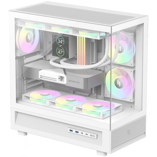 Корпус GAMEMAX NEX C51 Tempered Glass без БЖ White купити в Україні: Київ, Львів, Хмельницький, Тернопіль, Івано-Франківськ | Перевірка сумісності, низька ціна, відгуки, характеристики від TELEMART фото