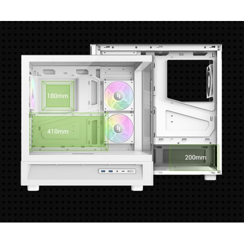 Корпус GAMEMAX NEX C51 Tempered Glass без БЖ White купити в Україні: Київ, Львів, Хмельницький, Тернопіль, Івано-Франківськ | Перевірка сумісності, низька ціна, відгуки, характеристики від TELEMART фото