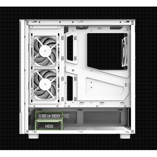 Корпус GAMEMAX NEX C51 Tempered Glass без БЖ White купити в Україні: Київ, Львів, Хмельницький, Тернопіль, Івано-Франківськ | Перевірка сумісності, низька ціна, відгуки, характеристики від TELEMART фото