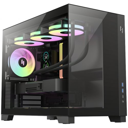 Корпус GAMEMAX NEX C33 Tempered Glass без БЖ Black купити в Україні: Київ, Львів, Хмельницький, Тернопіль, Івано-Франківськ | Перевірка сумісності, низька ціна, відгуки, характеристики від TELEMART фото