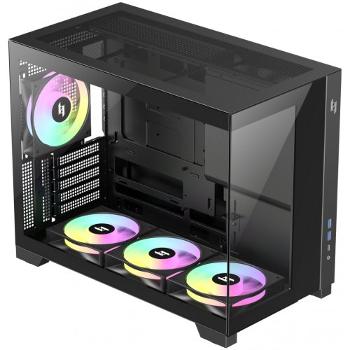 Корпус GAMEMAX NEX C33 Tempered Glass без БЖ Black купити в Україні: Київ, Львів, Хмельницький, Тернопіль, Івано-Франківськ | Перевірка сумісності, низька ціна, відгуки, характеристики від TELEMART фото