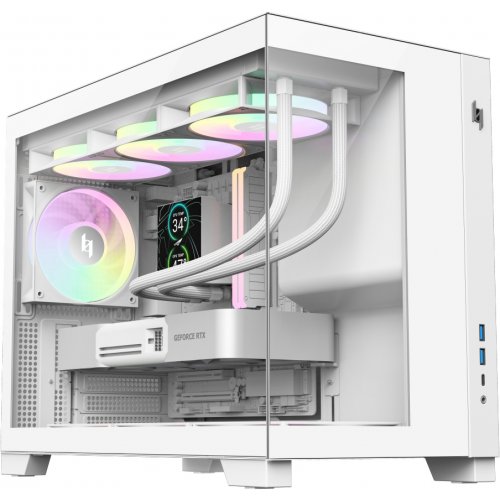 Корпус GAMEMAX NEX C33 Tempered Glass без БЖ White купити в Україні: Київ, Львів, Хмельницький, Тернопіль, Івано-Франківськ | Перевірка сумісності, низька ціна, відгуки, характеристики від TELEMART фото