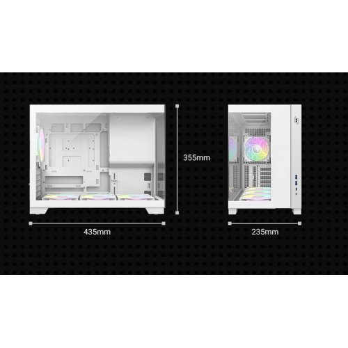 Корпус GAMEMAX NEX C33 Tempered Glass без БЖ White купити в Україні: Київ, Львів, Хмельницький, Тернопіль, Івано-Франківськ | Перевірка сумісності, низька ціна, відгуки, характеристики від TELEMART фото