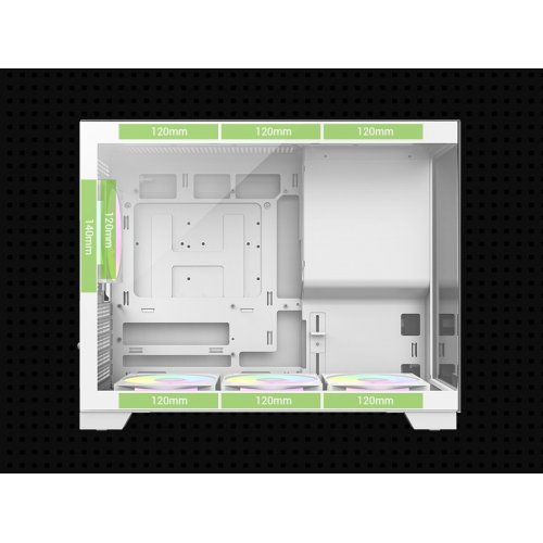 Корпус GAMEMAX NEX C33 Tempered Glass без БЖ White купити в Україні: Київ, Львів, Хмельницький, Тернопіль, Івано-Франківськ | Перевірка сумісності, низька ціна, відгуки, характеристики від TELEMART фото