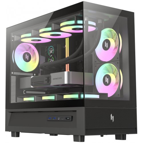 Корпус GAMEMAX NEX C31 Tempered Glass без БЖ Black купити в Україні: Київ, Львів, Хмельницький, Тернопіль, Івано-Франківськ | Перевірка сумісності, низька ціна, відгуки, характеристики від TELEMART фото
