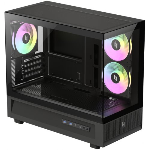 Корпус GAMEMAX NEX C31 Tempered Glass без БЖ Black купити в Україні: Київ, Львів, Хмельницький, Тернопіль, Івано-Франківськ | Перевірка сумісності, низька ціна, відгуки, характеристики від TELEMART фото