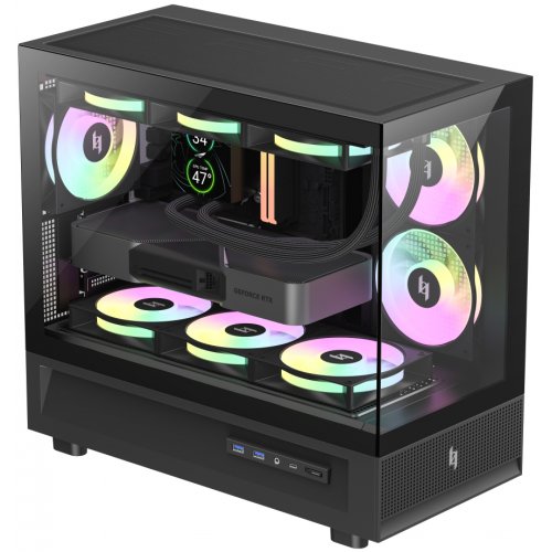 Корпус GAMEMAX NEX C31 Tempered Glass без БЖ Black купити в Україні: Київ, Львів, Хмельницький, Тернопіль, Івано-Франківськ | Перевірка сумісності, низька ціна, відгуки, характеристики від TELEMART фото