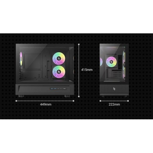 Корпус GAMEMAX NEX C31 Tempered Glass без БЖ Black купити в Україні: Київ, Львів, Хмельницький, Тернопіль, Івано-Франківськ | Перевірка сумісності, низька ціна, відгуки, характеристики від TELEMART фото