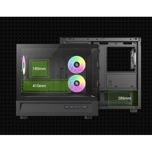 Корпус GAMEMAX NEX C31 Tempered Glass без БЖ Black купити в Україні: Київ, Львів, Хмельницький, Тернопіль, Івано-Франківськ | Перевірка сумісності, низька ціна, відгуки, характеристики від TELEMART фото