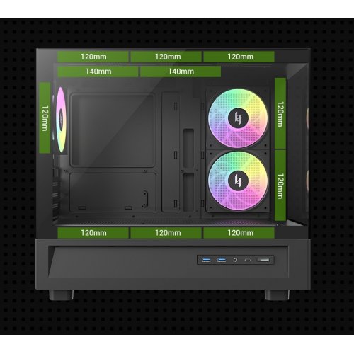 Корпус GAMEMAX NEX C31 Tempered Glass без БЖ Black купити в Україні: Київ, Львів, Хмельницький, Тернопіль, Івано-Франківськ | Перевірка сумісності, низька ціна, відгуки, характеристики від TELEMART фото