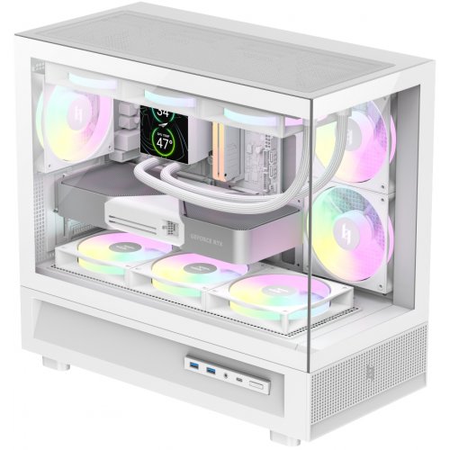 Корпус GAMEMAX NEX C31 Tempered Glass без БЖ White купити в Україні: Київ, Львів, Хмельницький, Тернопіль, Івано-Франківськ | Перевірка сумісності, низька ціна, відгуки, характеристики від TELEMART фото