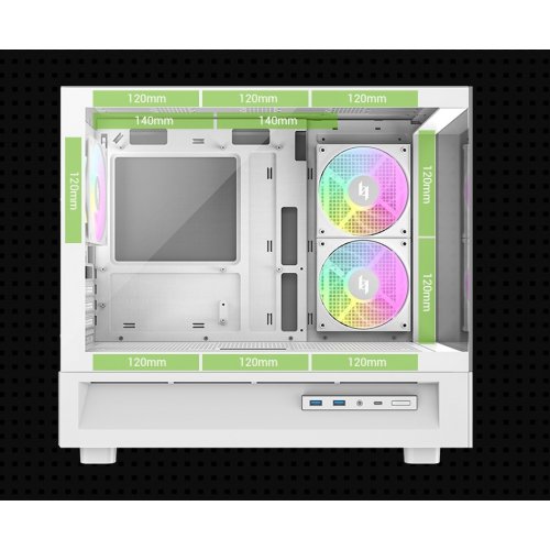 Корпус GAMEMAX NEX C31 Tempered Glass без БЖ White купити в Україні: Київ, Львів, Хмельницький, Тернопіль, Івано-Франківськ | Перевірка сумісності, низька ціна, відгуки, характеристики від TELEMART фото