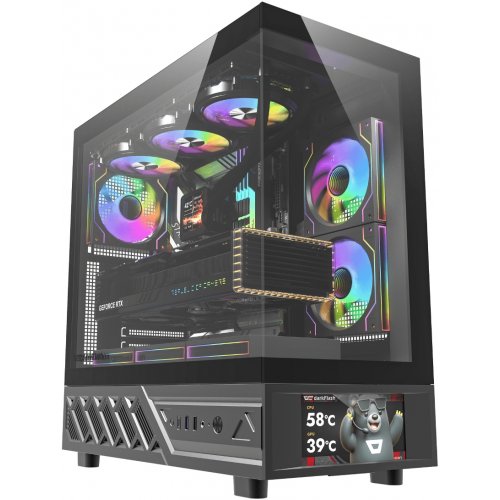 Корпус DarkFlash DS950V без БП Black купить в Украине: Киев, Днепр, Харьков, Одесса  | Проверка совместимости, низкая цена, отзывы, характеристики от TELEMART фото