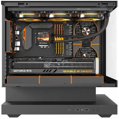 Корпус DarkFlash Floatron F1 без БП Black купить в Украине: Киев, Днепр, Харьков, Одесса  | Проверка совместимости, низкая цена, отзывы, характеристики от TELEMART фото