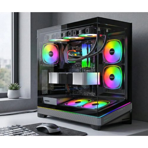 Корпус Montech Sky 3 без БЖ Black купити в Україні: Київ, Львів, Хмельницький, Тернопіль, Івано-Франківськ | Перевірка сумісності, низька ціна, відгуки, характеристики від TELEMART фото