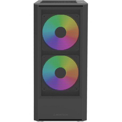 Корпус Montech X2 Plus без БЖ Black купити в Україні: Київ, Львів, Хмельницький, Тернопіль, Івано-Франківськ | Перевірка сумісності, низька ціна, відгуки, характеристики від TELEMART фото
