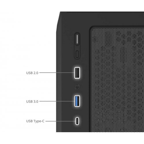 Корпус Montech X2 Plus без БЖ Black купити в Україні: Київ, Львів, Хмельницький, Тернопіль, Івано-Франківськ | Перевірка сумісності, низька ціна, відгуки, характеристики від TELEMART фото